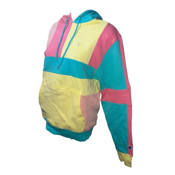 Champion Power Blend Long Sleeve Warm Hoodie Sweatshirt Sz Small Multi Color Kan - Picture 8 of 16